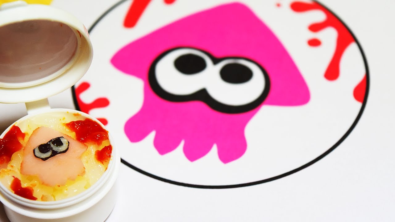 スプラトゥーン のキャラ弁をキャップサイズで作って見た 食べれるミニチュア Miniature Food あ や Asmr Youtube