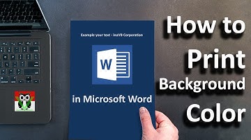 Print Background Color in Microsoft Word