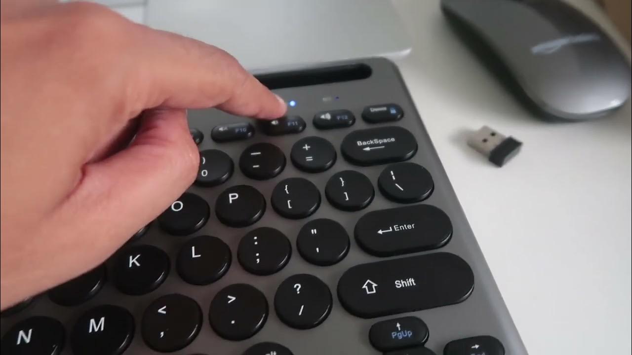 Amazon basics Bluetooth Keyboard mouse connect with laptop or computer tutorial in English YouTube