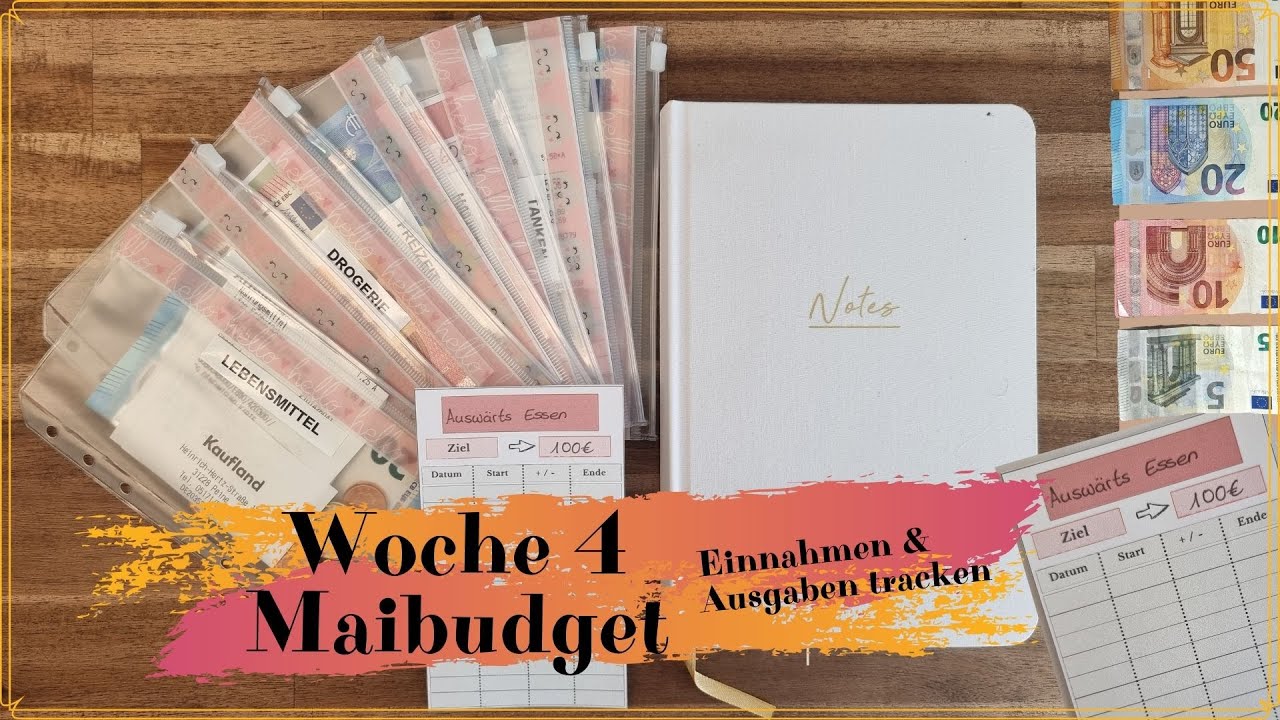 Abschluss Wochenbudget 4 Mai 2021 📝 I Variable Kosten 💵 I Ausgaben und Einnahmen tracken 📔