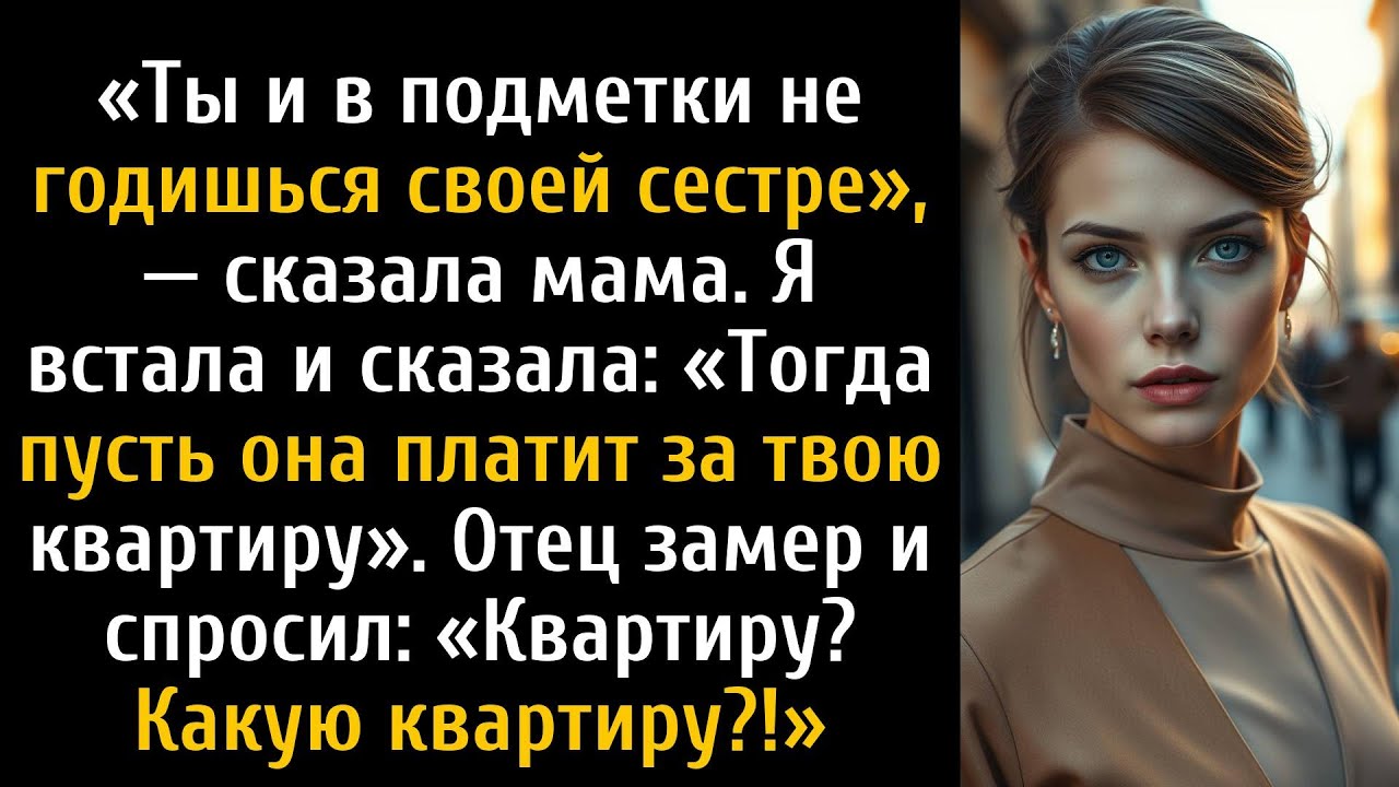 За ужином родители сказали, что я и в подметки не гожусь своей сестре, поэтому я встала и ушла.
