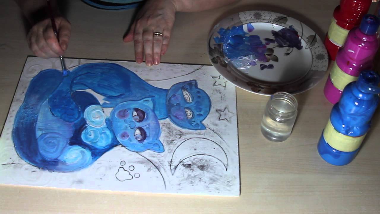 Pittura per bambini "Gatti Innamorati"