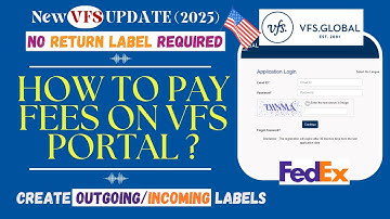 How to pay fees on the VFS portal in the USA | Create labels with FedEx