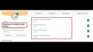 Statements for Salesforce Spiff Admins | Salesforce Trailhead
