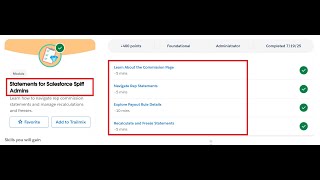 Statements for Salesforce Spiff Admins | Salesforce Trailhead