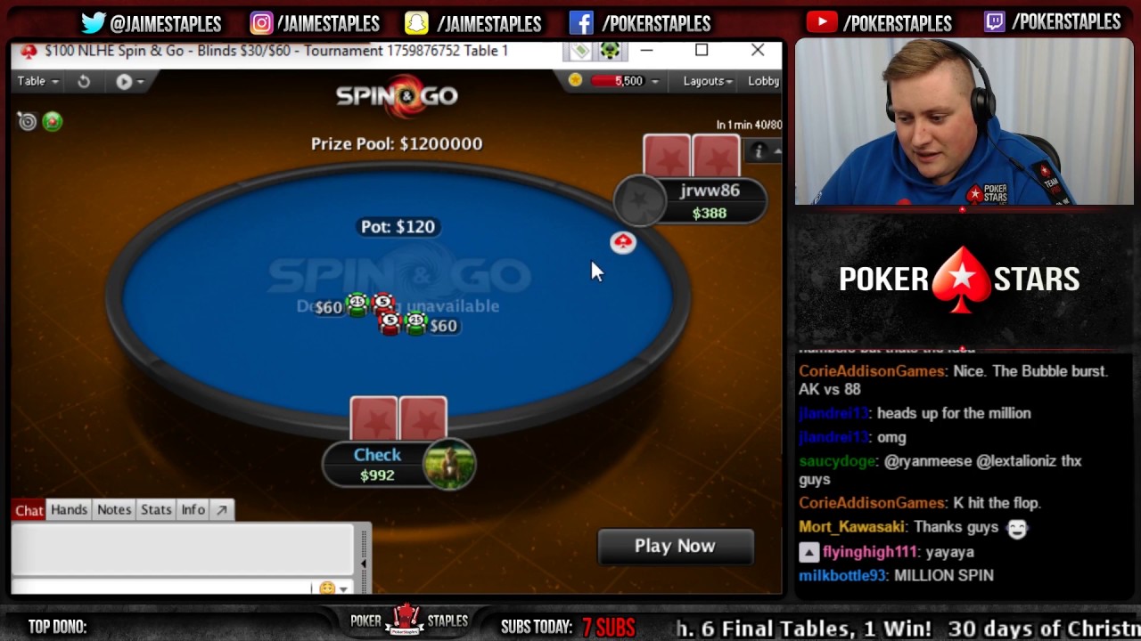 jrww86 wins $1,000,000 from a $100 Spin \u0026 Go! feat. Jaime Staples