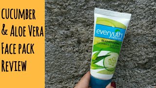 Everyuth naturals cucumber and Aloe Vera Face pack Review & Demo