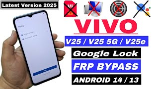 VIVO V25 FRP Bypass | Settings Not Opening | VIVO V25 5G FRP Android 14 | VIVO V25e Google/FRP Lock