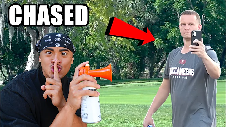 GOLF COURSE AIR HORN PRANK *CHASED*