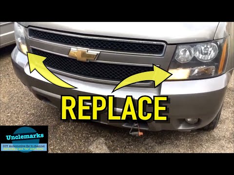 how to change daytime running light bulbs on a 2009 chevrolet tahoe part1 (EP 19)