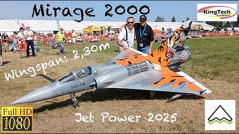 Huge Mirage 2000 1/4 scale by Laurens Concept - Demo flight at JetPower 2025, Kingtech K320 Powered