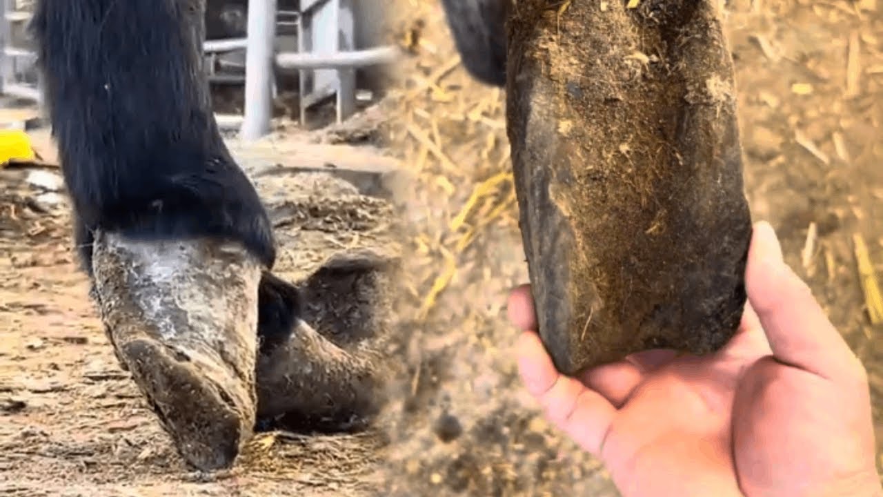 三长一短、根里卷！ 耽误修蹄遭大罪，老驴步履蹒跚不得劲，脚底凹凸不平无脚心，驴蹄畸形严重师傅不敢下刀，又是难啃的一天！