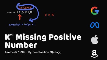 Leetcode 1539 - Kth Missing Positive Number - Python Solution