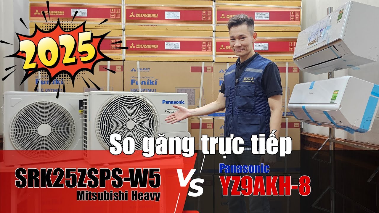So sánh điều hòa Panasonic YZ9AKH-8 và Mitsubishi Heavy SRK25ZSPS-W5
