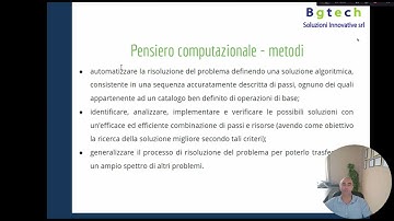 Lezione I Coding e Pensiero Computazionale