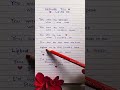 Because You Loved Me ~ Celine Dion lyrics #handwriting #love#song #lyrics #nostalgia #foryou #shorts