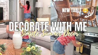 ?AFFORDABLE Summer Decor $30 kitchen table. Home decor refresh. Farmhouse summer decorate with me.