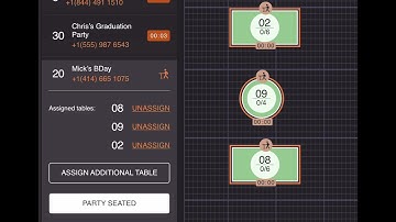 Table Management - Assigning party to multiple tables