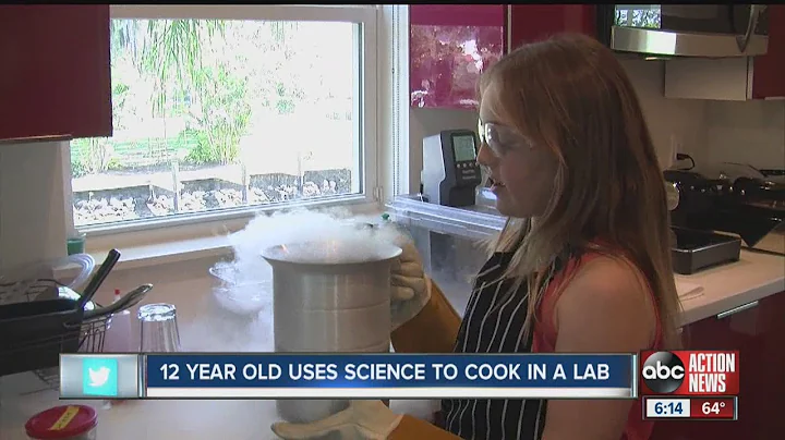 12 year old uses science to cook in a lab