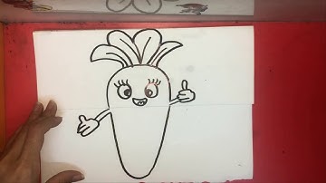 Draw rabbits and carrots | Vẽ thỏ và củ cà rốt | Truyện ngụ ngôn Câu chuyện đàn thỏ và củ cà rốt