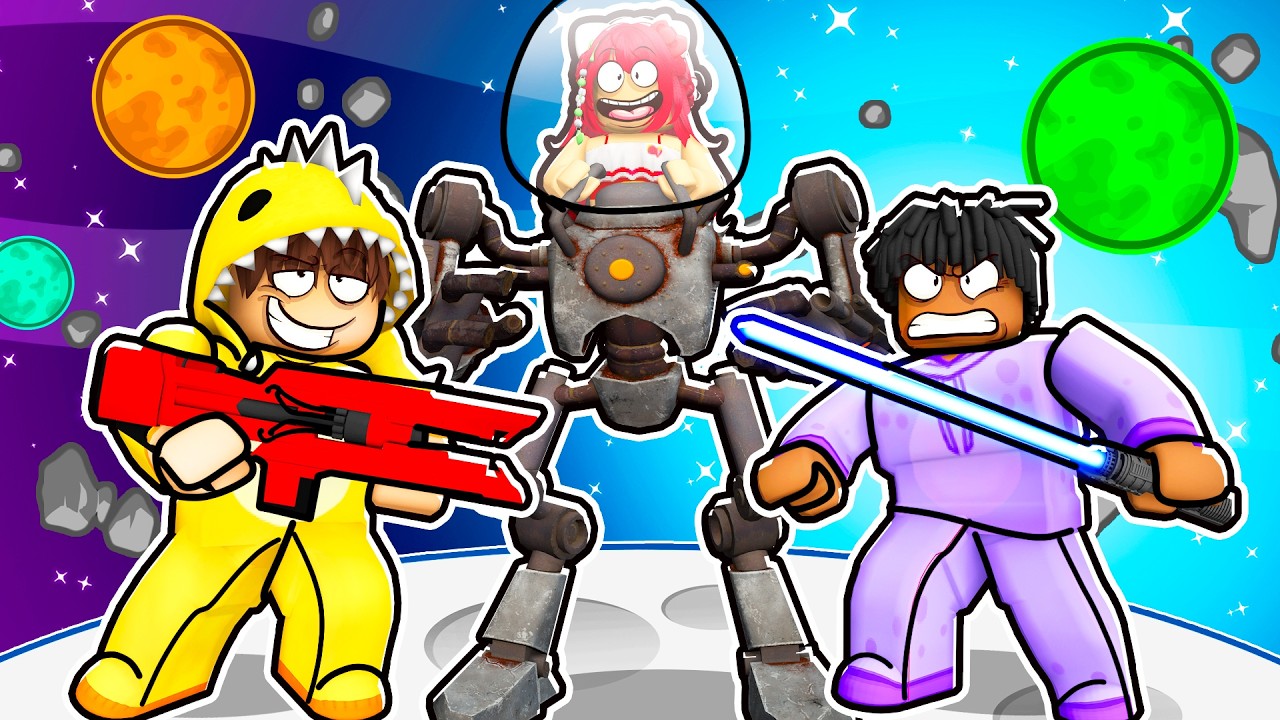 Having a SPACE FAMILY in DARK DIVERS Roblox