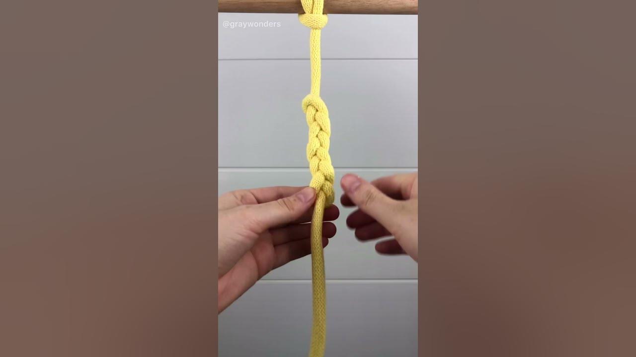 How to tie a Single Rope Braid, Twist Braid, Trumpet Cord