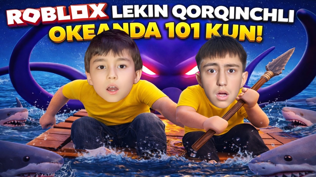 ROBLOXda 101 kun davomida qo‘rqinchli okeanda yashashga harakat qildik 😱🌊
