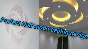 How to mark perfect Half 🌙 moon pop ceiling design - chand ka Design marking kaise kren