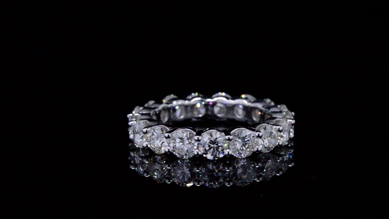 Natural Round Diamond Eternity Ring F-G Color VS Clarity