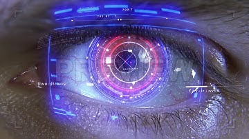 Eye With Holograms Motion Graphics