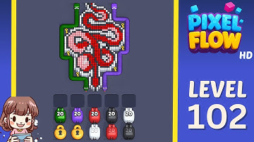 Pixel Flow Level 102 Solution Walkthrough