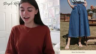 2022 Aw Review With Drinkwater Aileen Maxi Jeans Skirt