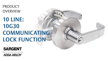 SARGENT 10 Line Cylindrical Lock: 10G30 Communicating Lock Function