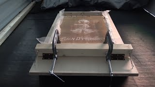 シルクスクリーン用の印刷台を作ってみた/ Cheap screen print press 50$