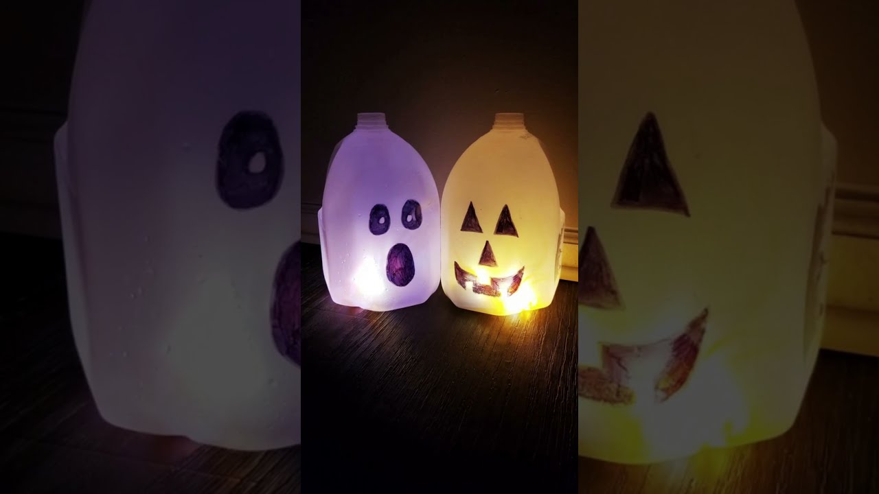 Halloween Milk Jug Ghost DIY Halloween Craft EASY Halloween
