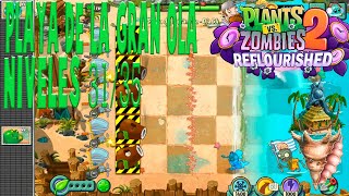 Plantas vs Zombies 2 reflourished playa de la gran ola niveles 31-35