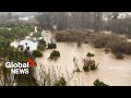 Storm Leo: Thousands evacuated amid major flooding in Spain, Portugal