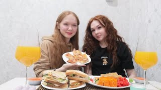 МУКБАНГ РОЛЛЫ, СЭНДВИЧИ, ПИЦЦА💌🎀#mukbang#деревня#ДЕРЕВЕНСКИЙЛЮКС