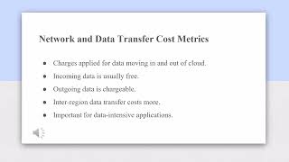 Cloud cost metrics and pricing strategies 