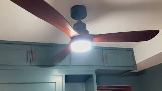 Obabala 60in Ceiling Fan with Light and Remote Outdoor Ceiling Fans Modern 3 Wood Blade Ceiling Fans