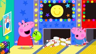 George Scores A Bowling Strike!  Best of Peppa Pig  Cartoons for Children