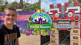 Alton Towers Mardi Gras 2022 Construction Update | Themed Stages & Early Prep!