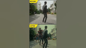 BEFORE AFTER war with zombie with blender #shorts  #filmmaking #vfx  #story #blender