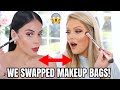 I SWAPPED MAKEUP BAGS WITH JUICY JAS | TESTING HER FAVORITES