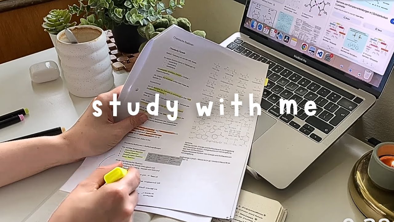 STUDY WITH ME 2H | Chemistry 🧪🌸 | no music, no break (premed journey) 💖 🌿