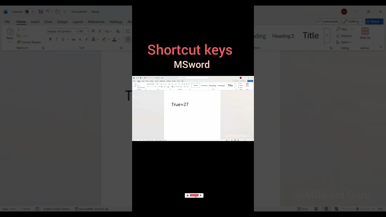 Useful tricks in MsWord || short video || 