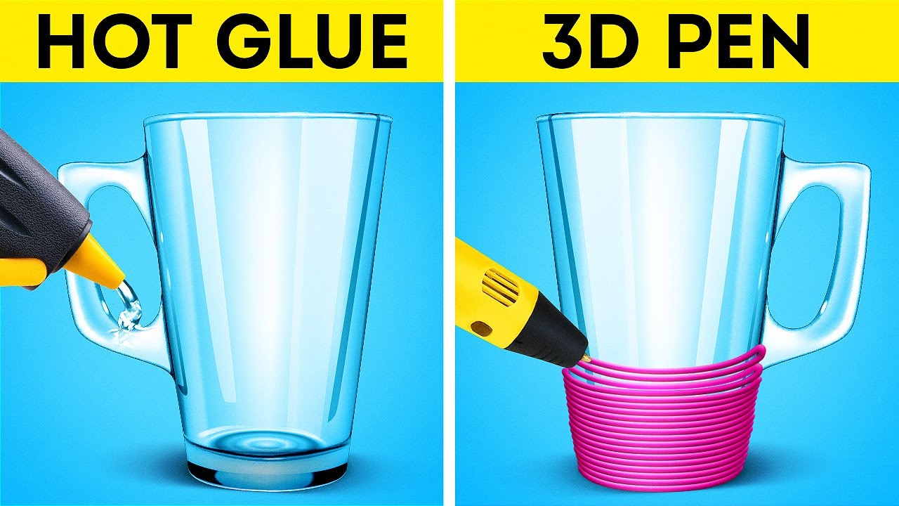 3D PEN vs HOT GLUE || Genius Hacks And Crafts You Should See