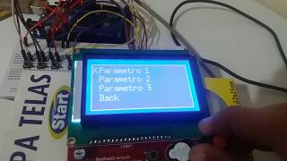 Display LCD with Menu and Rotary Encoder - Ug8lib - Arduino