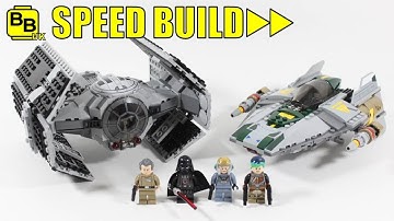 LEGO STAR WARS VADERS TIE ADVANCED VS A-WING STARFIGHTER 75150 SET OPENING SPEED BUILD