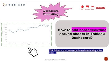 Add Borders/ Outline around sheets on Tableau Dashboard | Tableau Formatting